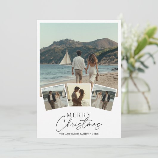 Script 5 Foto Nautical Beach Frohe Weihnachten (Stehend Vorderseite)