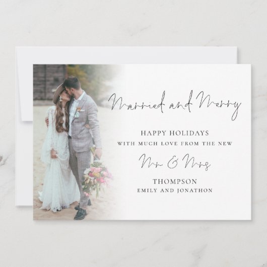 Script 6 Fotos 1. Verheiratete Weihnachtskarte Karte (Vorderseite)