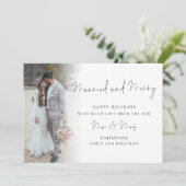 Script 6 Fotos 1. Verheiratete Weihnachtskarte Karte (Stehend Vorderseite)