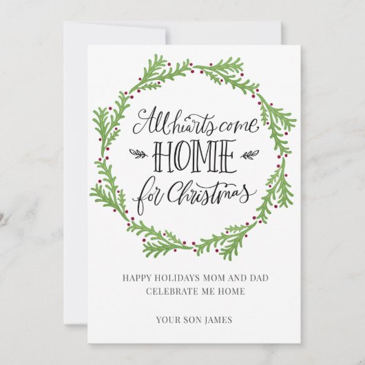 Script alle Herzen kommen Zuhause für Weihnachten (Vorderseite)