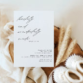 Script ängstlich und wunderbar gemacht Dedication Einladung