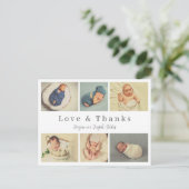 Script-Baby danke Karte, Liebe und danke Postkarte (Stehend Vorderseite)