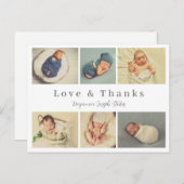 Script-Baby danke Karte, Liebe und danke Postkarte (Vorne/Hinten)