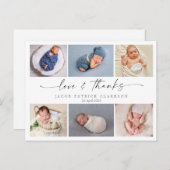 Script baby danke Karte, Liebe und danke Postkarte (Vorne/Hinten)