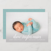 Script Baby Foto Geburtserklärung (Vorne/Hinten)