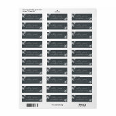 Script Beach Starfish Black Wedding Rücksendeadres (Vorne)