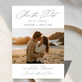 Script Beach Sunset Foto Hochzeit Save The Date