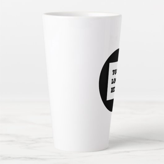 Script-Beer für personalisierte Logos Milchtasse (Vorderseite)