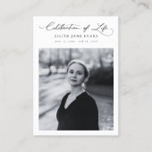 Script-Beerdigungskarten für Gedenkstätten Visitenkarte (Vorderseite)