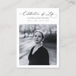 Script-Beerdigungskarten für Gedenkstätten Visitenkarte