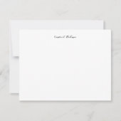 Script Beruflich Elegante Einfache Note Card Mitteilungskarte (Vorderseite)