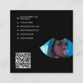 Script Beruflich Makeup Artist 2 Foto Lippen Quadratische Visitenkarte (Rückseite)