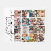 Script Best Friends Forever 16 Foto Collage White Fleecedecke (Vorderseite (Horizontal))
