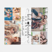 Script Best Friends Forever 6 Foto Collage White Fleecedecke (Vorderseite (Horizontal))