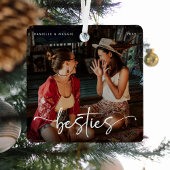 Script Bestie Foto Keepake-Geschenk Ornament Aus Metall