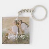 Script Besties 2x Photo Personalized Schlüsselanhänger (Rückseite)