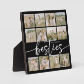 Script Besties Photo Collage Personalized Fotoplatte (Vorderseite)