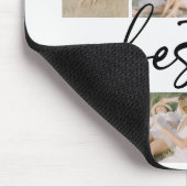Script Besties Photo Collage Personalized Mousepad (Ecke)