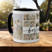 Script Besties Photo Collage Personalized Tasse