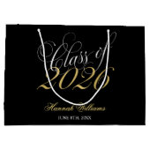 Script Black Gold Class 2024 Abschluss Große Geschenktüte (Rückseite)