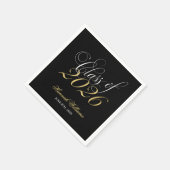 Script Black Gold Class 2025 Abschluss Serviette (Ecke)