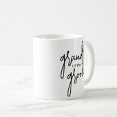 Script Black Opa der Bräutigam Hochzeit Kaffeetasse (VorderseiteRechts)