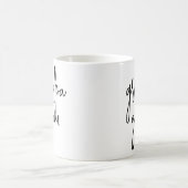 Script Black Opa der Bräutigam Hochzeit Kaffeetasse (Mittel)