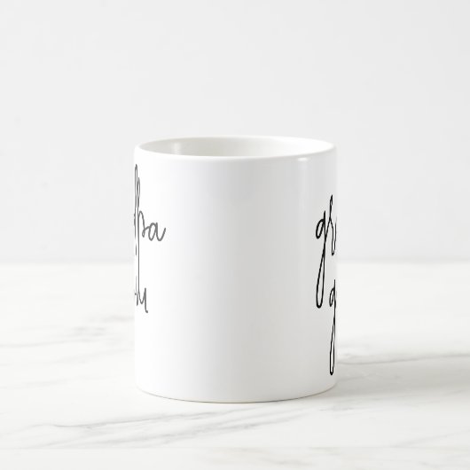Script Black Opa der Bräutigam Hochzeit Kaffeetasse (Mittel)
