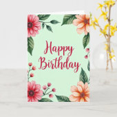 Script Blossom Geburtstagskarte Karte (Gelbe Blume)