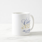 Script Blue Gold Class 2021 Abschluss Kaffeetasse (VorderseiteRechts)