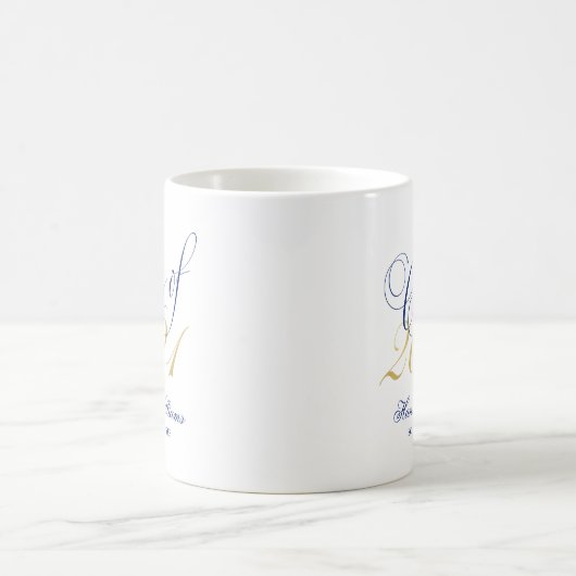 Script Blue Gold Class 2021 Abschluss Kaffeetasse (Mittel)