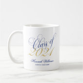 Script Blue Gold Class 2021 Abschluss Kaffeetasse (Links)
