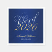 Script Blue Gold Class 2025 Abschluss Serviette (Vorderseite)