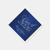Script Blue Gold Class 2025 Abschluss Serviette (Ecke)