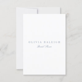 Script Blue & White Bridal Dusche Einladung