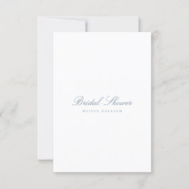 Script Blue & White Bridal Dusche Einladung
