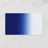 Script Blue White Schlicht Simple Business Card Visitenkarte (Rückseite)