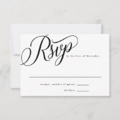 Script Blüht Moderne RSVP-Karte RSVP Karte (Vorderseite)