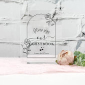 Script Blume Arch Custom Wedbook Acrylschild