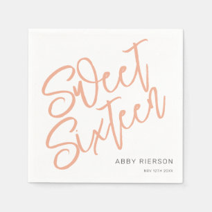 Script Blush 16 . Geburtstag Individuelle Name Serviette