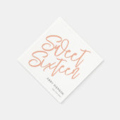Script Blush 16 . Geburtstag Individuelle Name Serviette (Ecke)