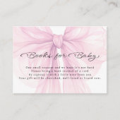 Script Blush Bow Books for Baby Insert (Vorderseite)
