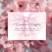 Script Blush Bow Diaper Raffle Insert