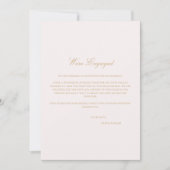 Script Blush Pink Verlobung Announccard Ankündigung (Vorderseite)