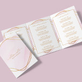 Script Blush Pink Wasserfarbe Gold Salon Broschüre