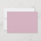 Script Blush Pink Wedding Kindly Reply RSVP Karte (Rückseite)