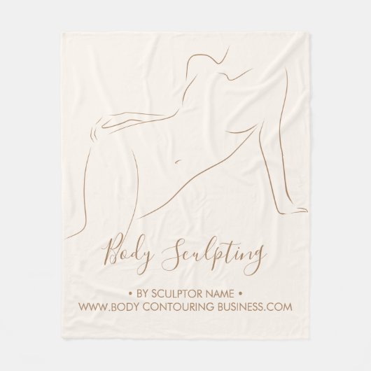 Script Body sculpting contouring tanning esthetic Fleecedecke (Vorderseite)