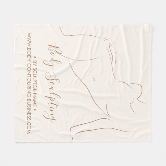 Script Body sculpting contouring tanning esthetic Fleecedecke (Vorderseite (Horizontal))