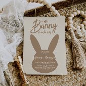 Script Boho Bunny Gender Neutral Baby Shower Einladung
