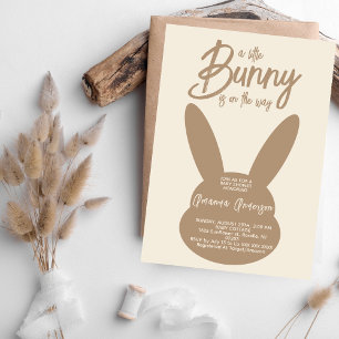 Script Boho Bunny Gender Neutral Baby Shower Einladung